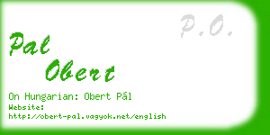 pal obert business card